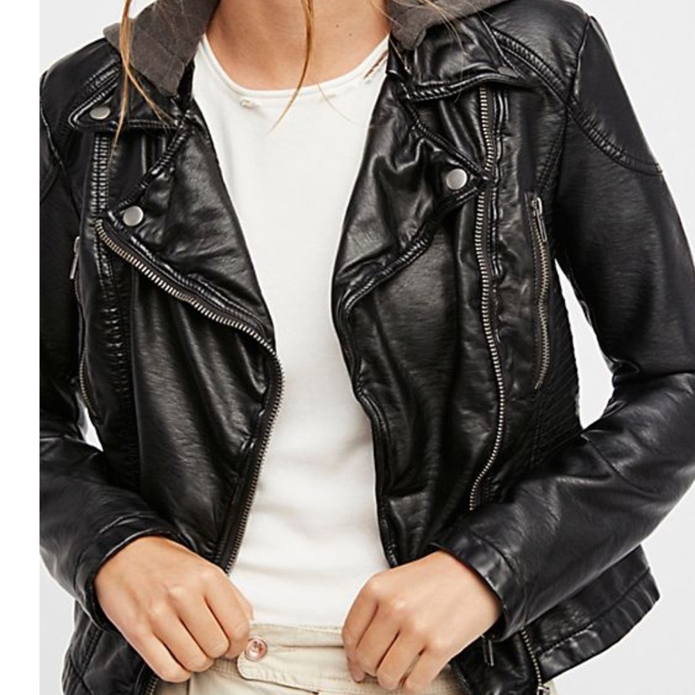 Free People Vegan Leather Jacket